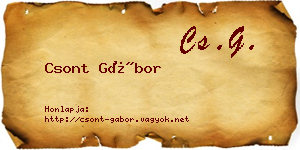 Csont Gábor névjegykártya