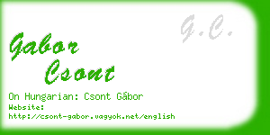 gabor csont business card